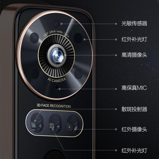 【员工内购专享】TCL3D人脸识别指纹锁猫眼带屏幕可视智能锁远程对讲监控抓拍智能门锁家用防盗门锁密码锁电子锁 3D人脸识别X10 商品图6