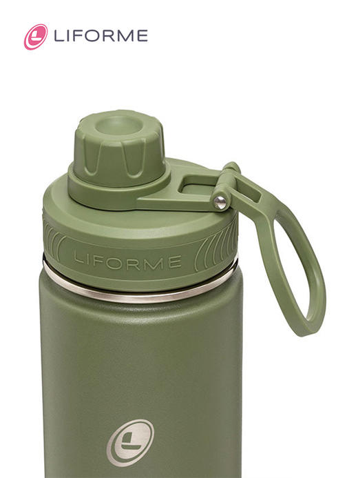 高颜值瑜伽运动水瓶水杯大容量380ML 520ML黑色橄榄色白色粉色 商品图2