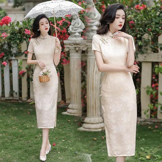 TBJ- 8812新款旗袍中长款改良旗袍日常可穿气质连衣裙 商品图0