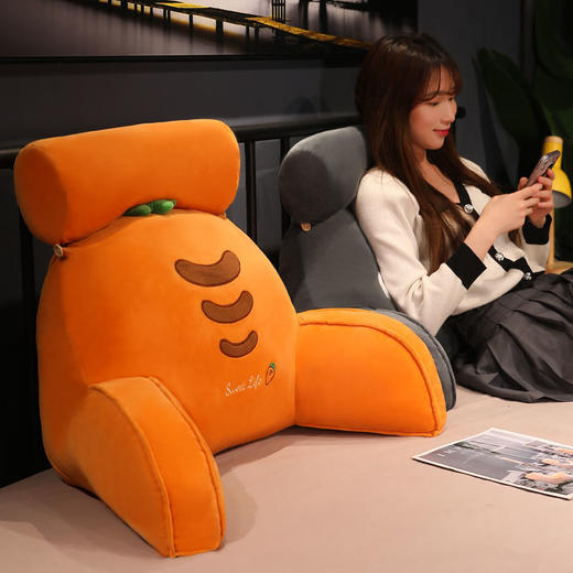 床头软包大靠背沙发靠垫宿舍床上看书床靠枕头护腰靠枕榻榻米抱枕 商品图1