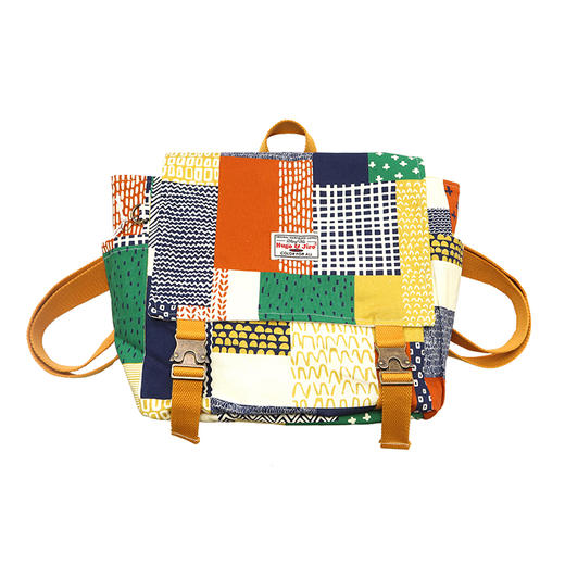 HUJI祤集Carton小盒子双肩包插画拼布 商品图2