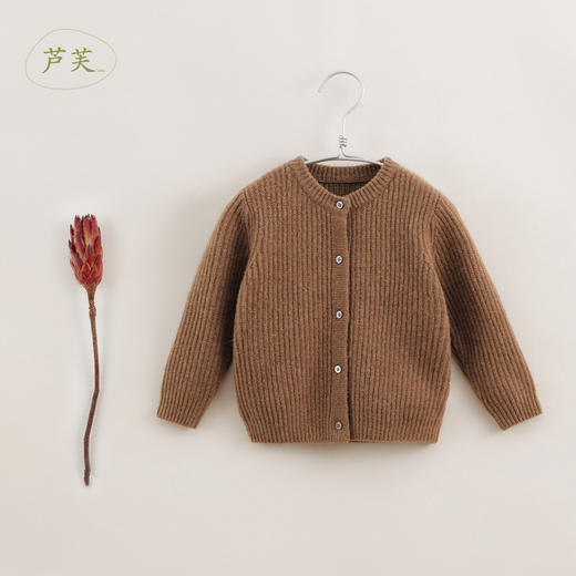 【马克珍妮 芦芙】秋装新款 女童绵羊毛柔软针织开衫221635 商品图3