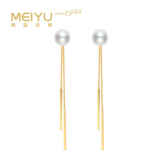 美裕 【流萤】银925淡水珍珠耳钉7-8mm白105716 商品图0