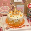 黄橙色立体小老虎蛋糕--低糖处理无添加 商品缩略图1