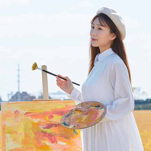 中盛画材多彩尼龙扇形笔扇形刷油画笔/水粉笔/水彩笔单支6205 商品图4