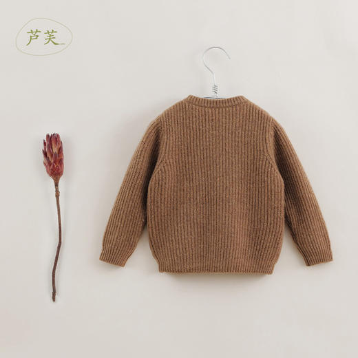 【马克珍妮 芦芙】秋装新款 女童绵羊毛柔软针织开衫221635 商品图4