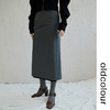 oldcolour高腰直筒半身裙2022秋新款休闲包臀毛边设计感长裙通勤 商品缩略图2