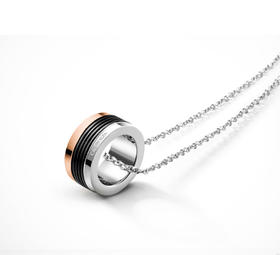 【特惠秒】Calvin Klein/凯文克莱CK疾风系列男女情侣时尚简约三环吊坠项链 99099