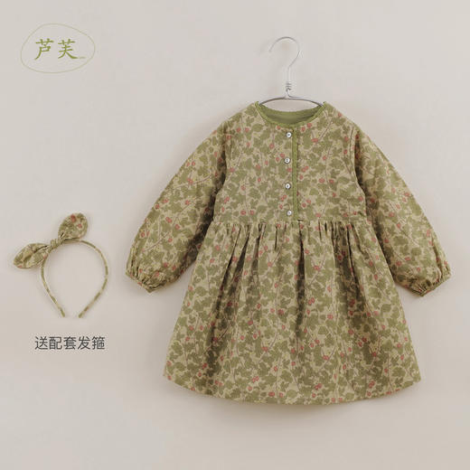 【马克珍妮 芦芙】秋装新款 幸运草纯棉花边领连衣裙221393 商品图0