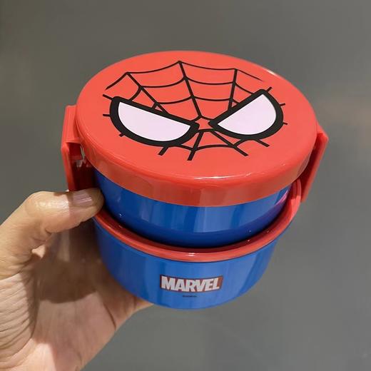 双层圆形饭盒带叉子(蜘蛛侠款) 商品图2