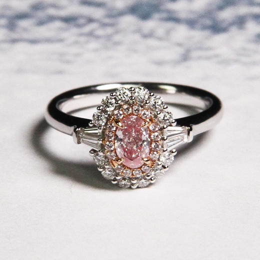 天然粉钻戒指0.39克拉 商品图0