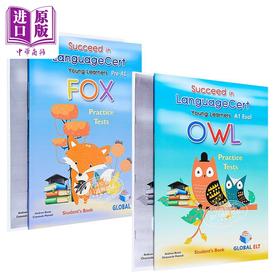 【中商原版】Succeed in LanguageCert Young Learners Fox CEFR Pre-A1 OWL A1 少儿朗思真题解析自学套装真题讲解带音频答案