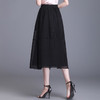 松紧高腰薄款，A字裙纯色半身裙 TY6890 商品缩略图3