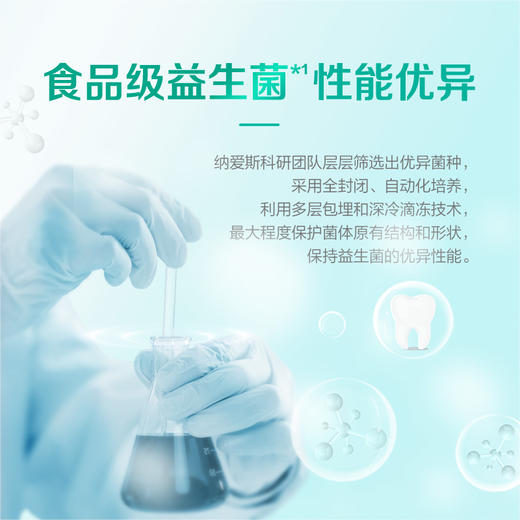 在售BZ 120g纳爱斯臻护益生菌牙膏(薄荷觉醒)（2支起售） 商品图3