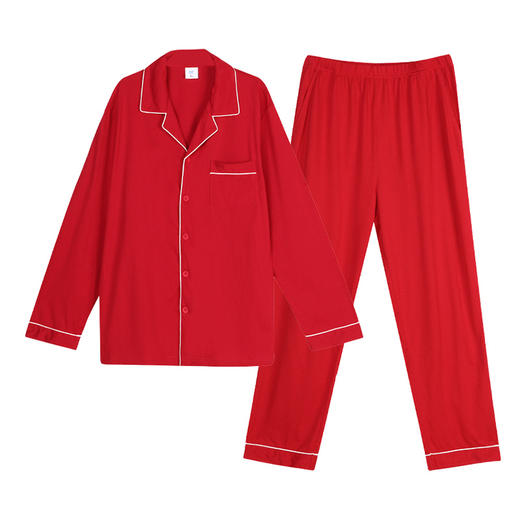 都市丽人都市锋尚好睡好眠男士正价棉质长袖套装无尘棉单面薄家居服长袖睡衣FH21G3 商品图6