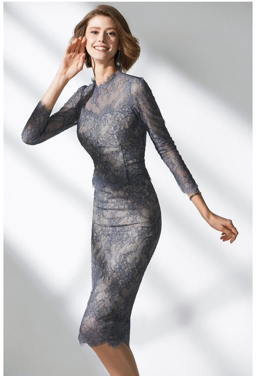 “朦胧”颈袖添香-9283545 蕾丝连衣裙 定制
颜色 温柔高雅 若隐若现 商品图2