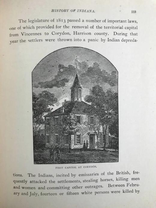 1891年 印第安纳通俗史 约百幅插图 漆布精装大32开 商品图11