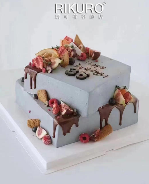 【高级灰森林系】鲜果淋面蛋糕 商品图0