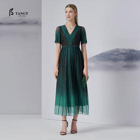 TANGY Collection/天意精品2022年秋季新品莨绸吊染礼服裙