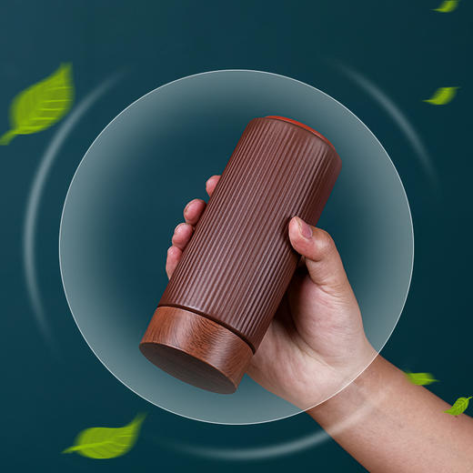 文心紫砂双层随身杯套装耐高温中式功夫茶随身保温杯 商品图2