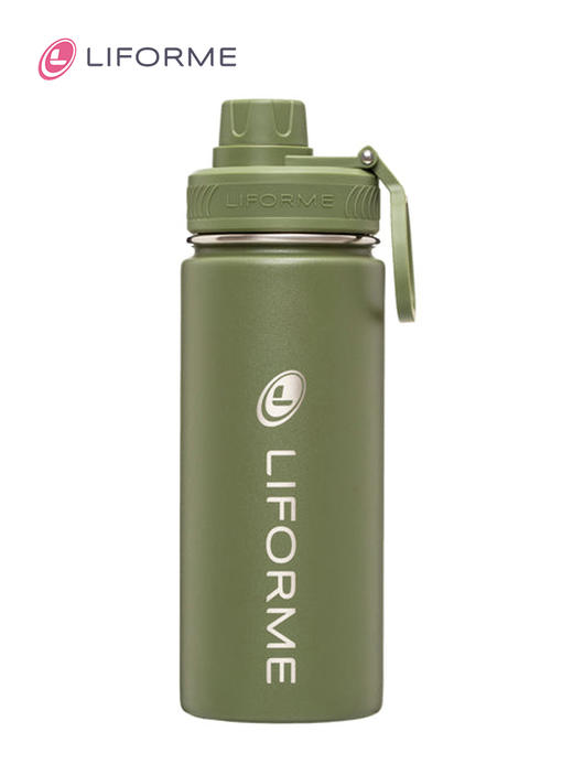 高颜值瑜伽运动水瓶水杯大容量380ML 520ML黑色橄榄色白色粉色 商品图4