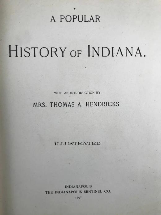1891年 印第安纳通俗史 约百幅插图 漆布精装大32开 商品图3