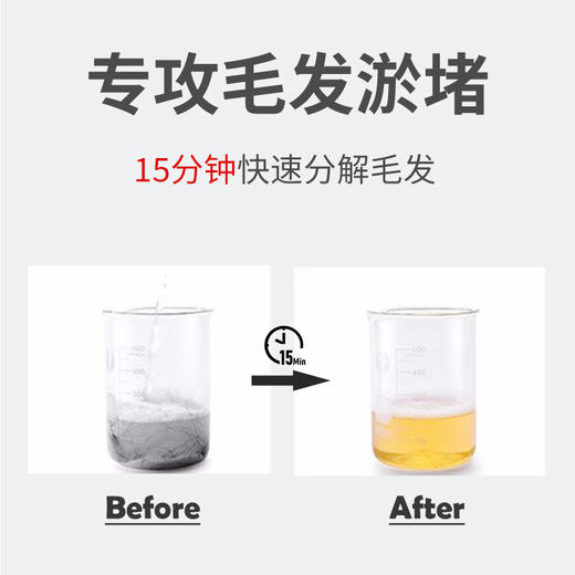 买2赠1,每渍每克卫浴毛发净，助你告别毛发淤堵，不刺鼻，不发热，专攻毛发淤堵 商品图3