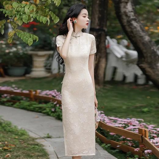 TBJ- 8812新款旗袍中长款改良旗袍日常可穿气质连衣裙 商品图3
