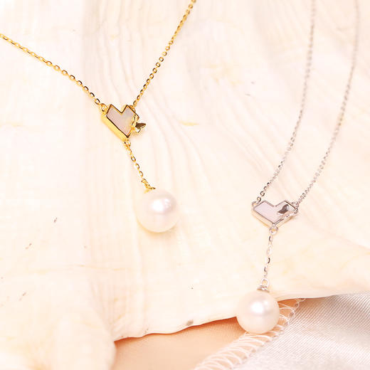 美裕 【追蝶】银925淡水珍珠链坠 9-10mm白105717 商品图3