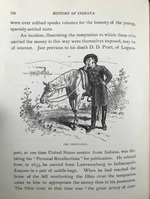 1891年 印第安纳通俗史 约百幅插图 漆布精装大32开 商品图6