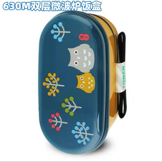 日式两层便当饭盒带筷子(樱花兔款/猫头鹰款) 商品图1