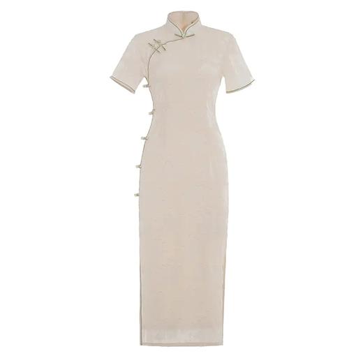 TBJ- 8812新款旗袍中长款改良旗袍日常可穿气质连衣裙 商品图5