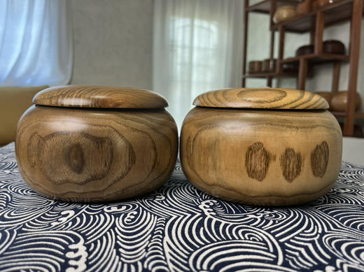 新款中号本色栗木罐，适合装单面棋子 商品图0