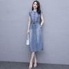气质修身，新款款裙子夏季盘扣牛仔连衣裙HR-HLGUO831 商品缩略图4
