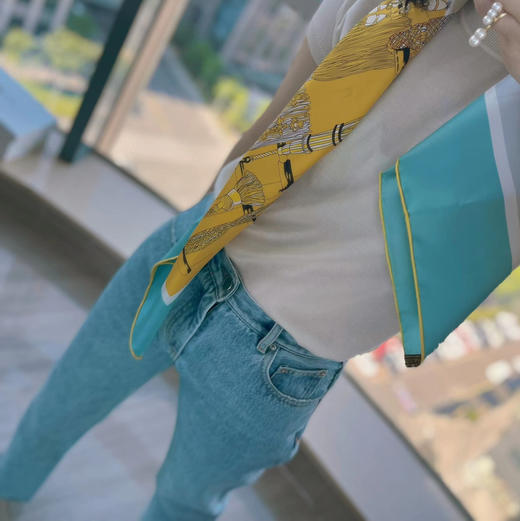 【à perles】土耳其进口面料，扭缝直筒牛仔裤【清仓，不退不换】 商品图4