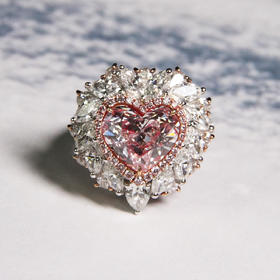 天然粉钻戒指4.74克拉