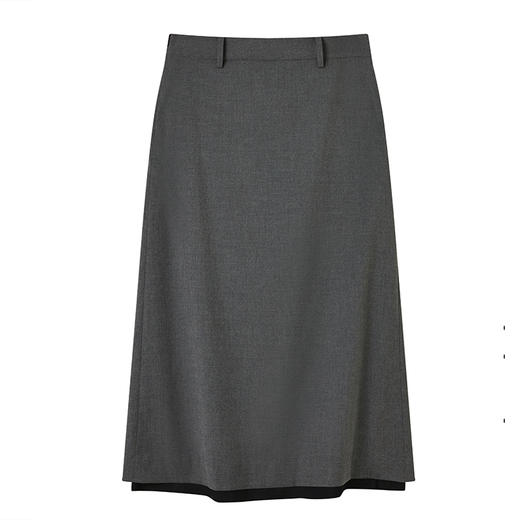 oldcolour高腰直筒半身裙2022秋新款休闲包臀毛边设计感长裙通勤 商品图4