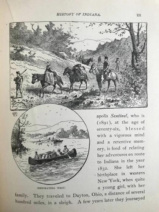 1891年 印第安纳通俗史 约百幅插图 漆布精装大32开 商品图10