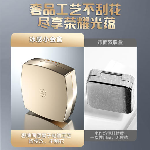 【冰感小金盒】鎏金高档抑菌美瞳隐形眼镜盒 商品图2