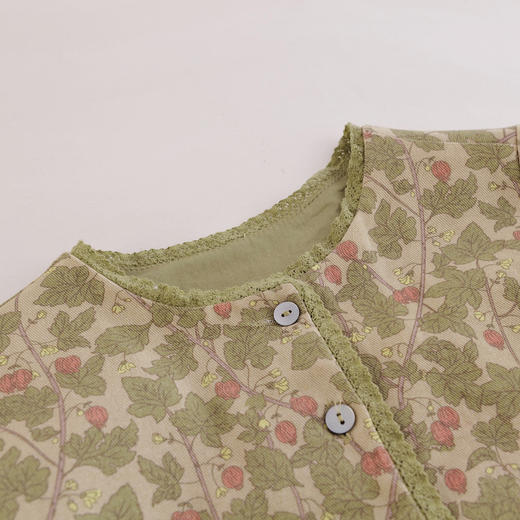 【马克珍妮 芦芙】秋装新款 幸运草纯棉花边领连衣裙221393 商品图3