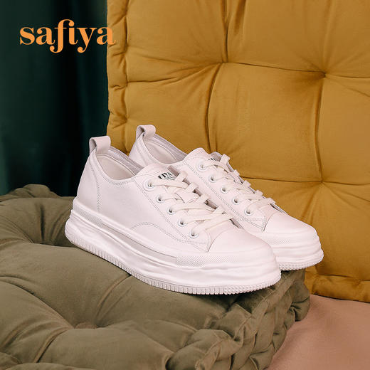 Safiya索菲娅小白鞋2022秋新款四季可穿绑带休闲鞋SF23112092 商品图4