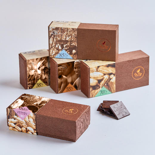 巧克巧蔻 share me24片巧克力薄片（38%牛奶 55%纯黑 70%纯黑 85%99%）） 商品图0