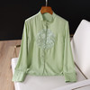 薄款透气衬衫2022年夏季新款防嗮遮肉MM刺绣上衣 QZ-2270 商品缩略图0