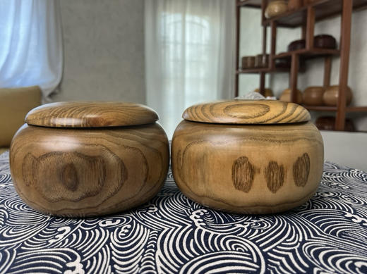 新款中号本色栗木罐，适合装单面棋子 商品图1