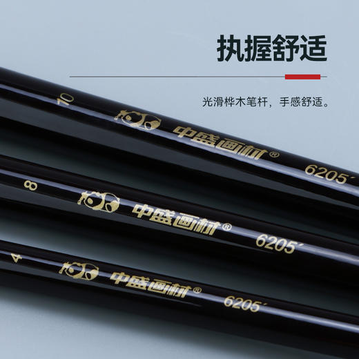中盛画材多彩尼龙扇形笔扇形刷油画笔/水粉笔/水彩笔单支6205 商品图2