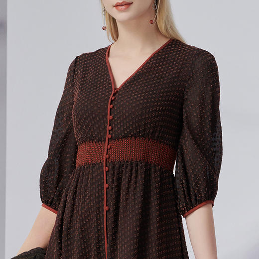 TANGY Collection/天意精品2022年秋季新品莨绸礼服裙 商品图3