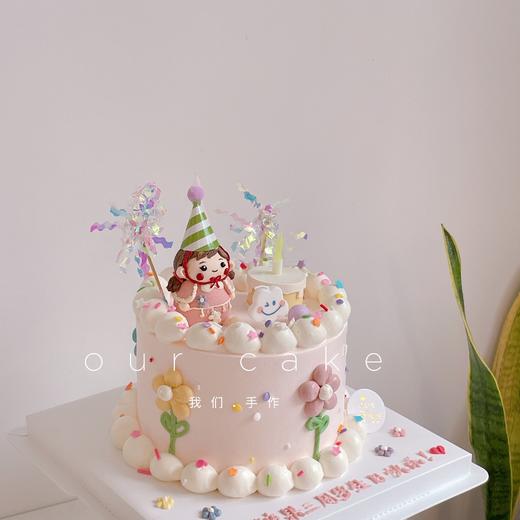 女宝宝小女孩女生立体手绘复古小花花蛋糕-低糖处理无添加 商品图0