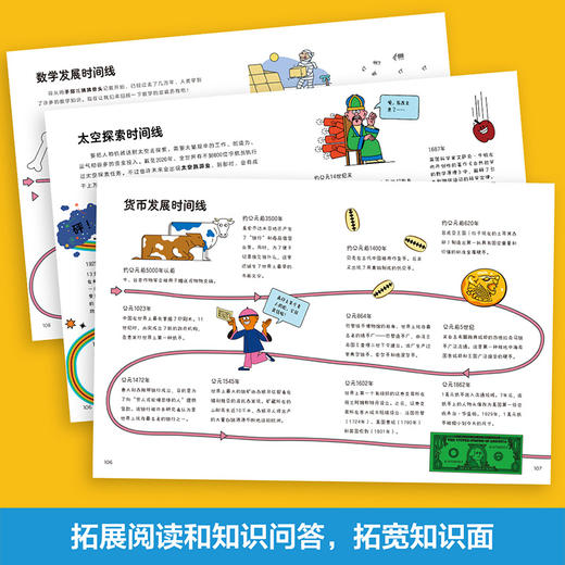 【毛豆妈】乐乐趣 小学生读的懂的 漫画简史3册（金钱/宇宙/数学）平装版 商品图1