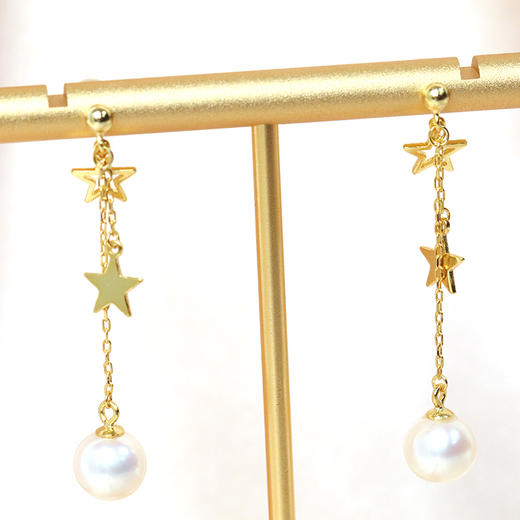 美裕 【星眸】银925淡水珍珠耳钉7-8mm白105715 商品图1