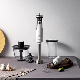 【授权商品】摩飞电器（MORPHY RICHARDS）手持家用辅食搅拌机绞肉粉碎机MR6006 典雅白